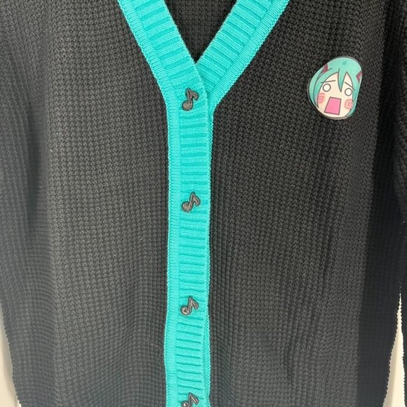 We Love Fine Crypton Hatsune Miku Vocaloid Cardigan Sweater Costume Cosplay C99 - Picture 3 of 6